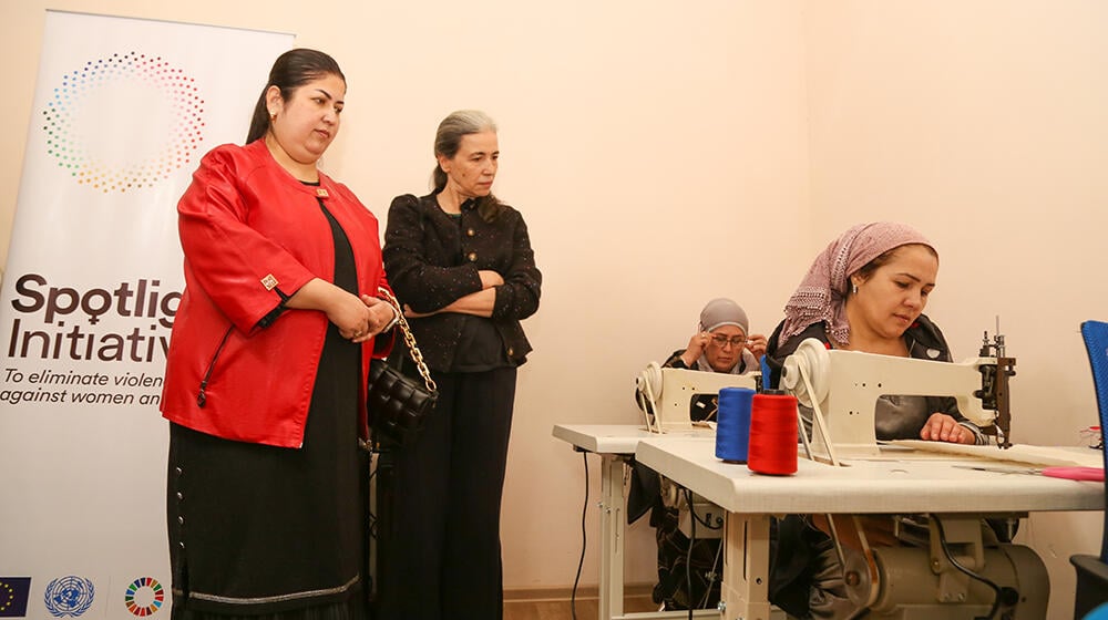 UN and Tajikistan’s government representatives visited a shelter and women's vocational training centre in Dushanbe