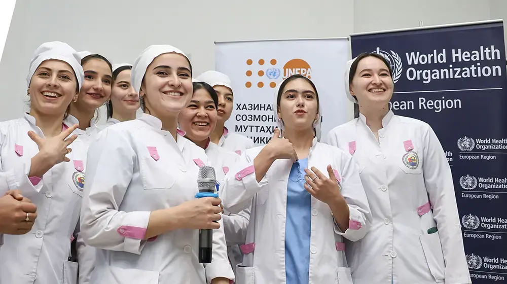 UNFPA, WHO and the Tajik State Medical College campaign for gender equality on International Women’s Day